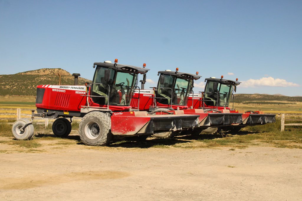 Deep Creek Alfalfa Massey Ferguson harvesting fleet